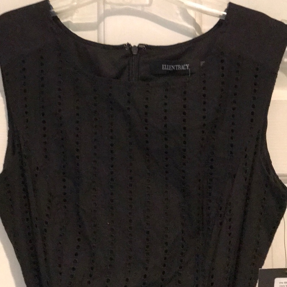 Black sleeveless cotton dress, size 4